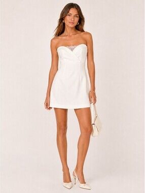 BCBG White lace mini